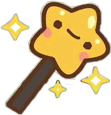 Download Clawbert Cute Kawaii Cartoon Wand Magic Star Fairy Wand Star Kawaii Png Fairy Transparent