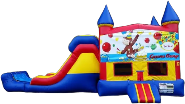 Curious George Castle Combo Rental Inflatable Curious George Happy Birthday Png Curious George Png