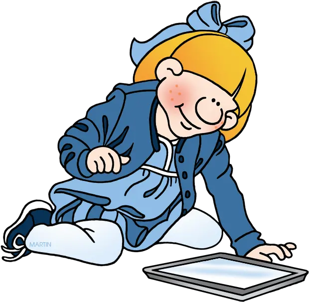 Download Free Girl Vector Pic Tablet Clipart Hq Icon Happy Png Tablet Icon Vector