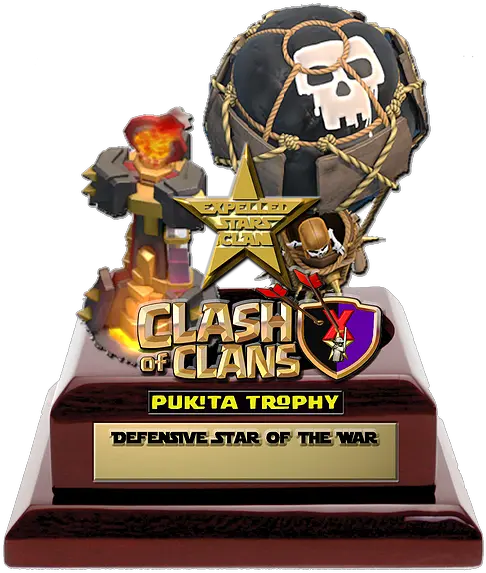 Star Trophy Png Clash Of Clans 1553060 Vippng Clash Of Clans Balloon Level 9 Trophy Transparent Background