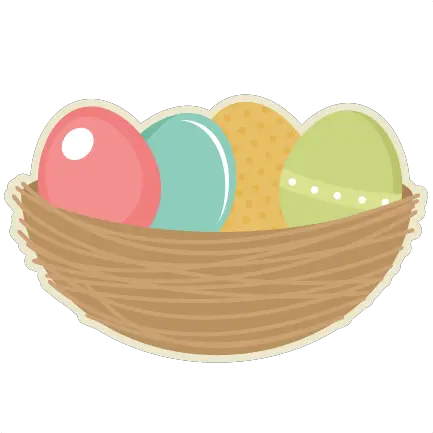 Easter Eggs In Nest Svg Cutting Files Egg Cut Easter Eggs Png Nest Png