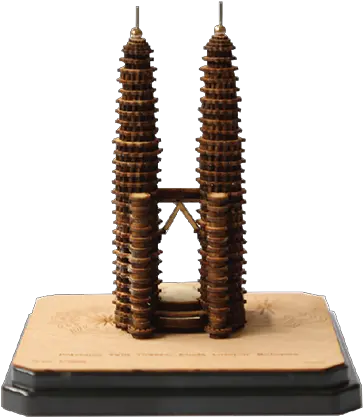 Mini 3 D Miniatures Petronas Twin Towers Petronas Twin Tower Miniature Png Twin Towers Png