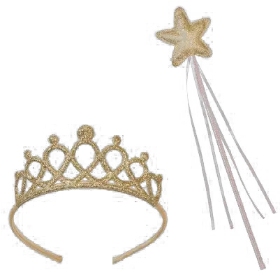 Princess Wand Png Transparent Images All Fairy Crown And Wand Gold Crown Transparent Background