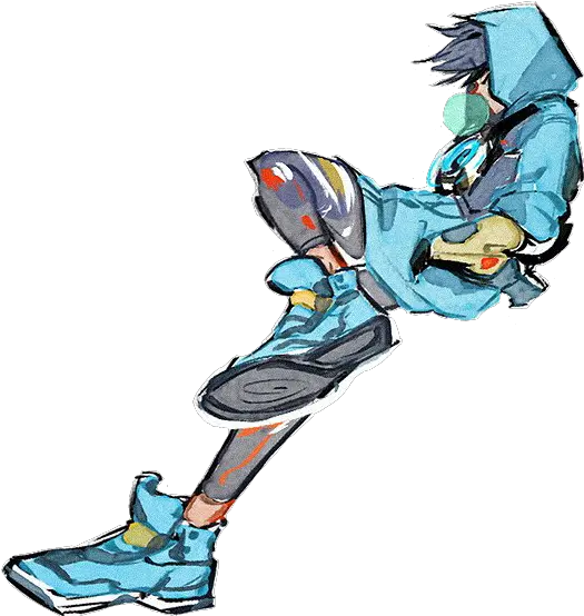 Overwatch Tracer Original Art By Sticker Renillix Fictional Character Png Tracer Transparent