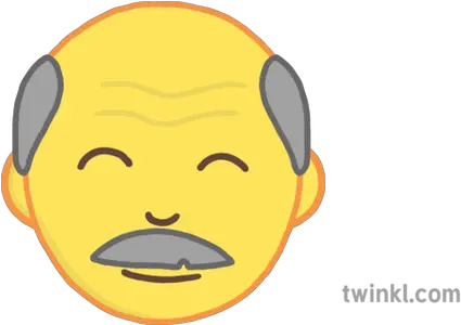 Older Man Face People Emoji Story Book Differentiated Cartoon Png Man Emoji Png