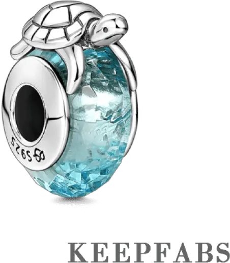 Turtle Ice Crystal Faceted Murano Glass Bead Silver Solid Png Ice Crystal Png