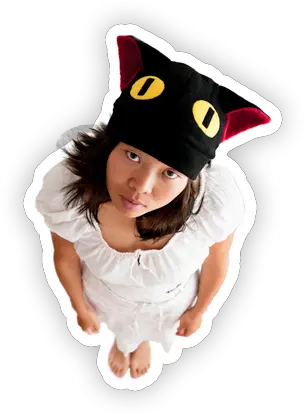 Black Cat With Yellow Eyes Hat Happy Png Cat In The Hat Transparent