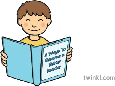 Boy Reading An Open Book English Read Books Ks1 Illustration Family Twinkl Png Open Books Png