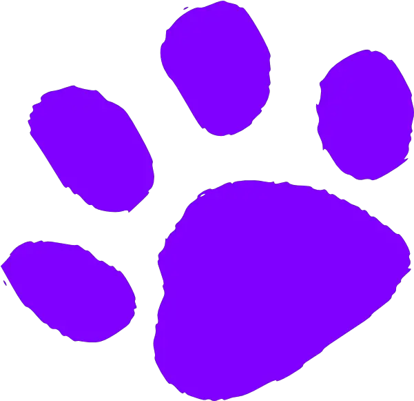Paw Purple Free Purple Pawprint Dog Paw Print Purple Png Paw Print Transparent