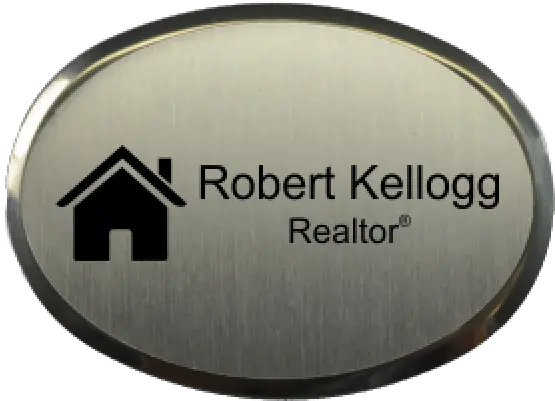 Real Estate Oval Name Tag With Executive Holder 25 X 175 Circle Png Nametag Png