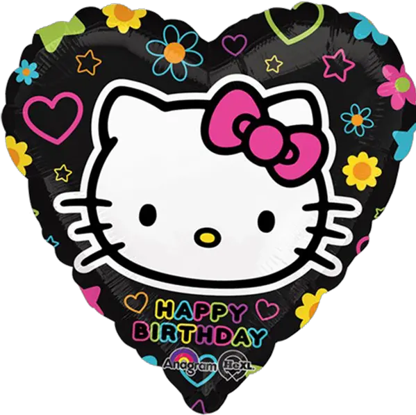 Happy Birthday Hello Kitty Balloon Hello Kitty Transparent Background Png Birthday Balloons Png