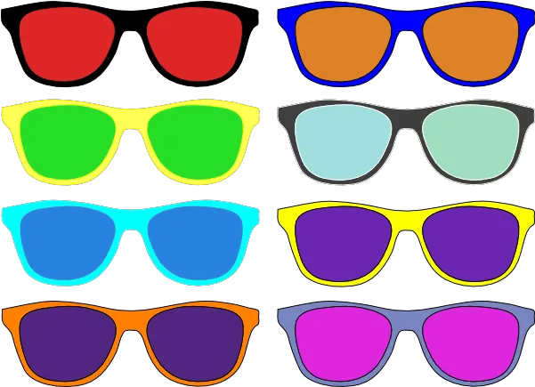 Colorful Sunglasses Clip Art Vector Clip Art Colorful Sunglasses Clipart Png Sunglasses Vector Png