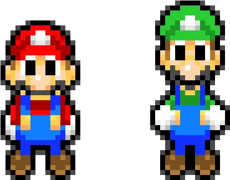 Mario And Luigi Pixel Art Maker Mario And Luigi Superstar Saga Pixel Art Png Mario And Luigi Transparent