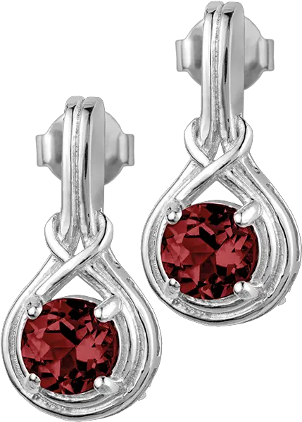 Ear Stud Sterling Silver With Garnet Solid Png Garnet Transparent