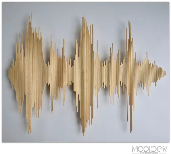 Diy Wooden Stick Wall Decoration Soundwave Sound Wave Art Diy Png Sound Wave Transparent