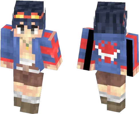 Download Simon Gurren Lagann Minecraft Skin For Free Newt Scamander Minecraft Skin Png Gurren Lagann Logo