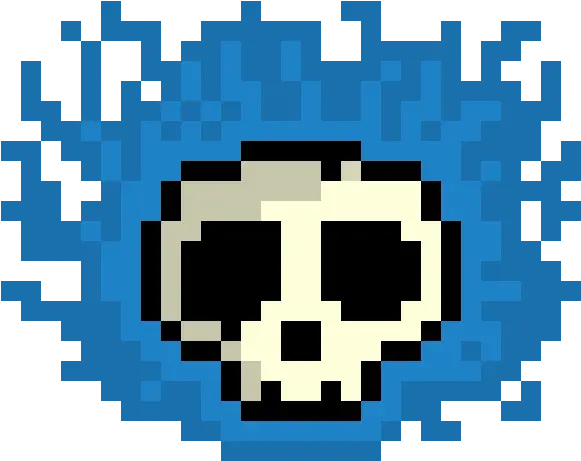 Download Blue Skull Pixel Art Flame Mario Png Image With H2o Delirious Pixel Art Pixel Mario Transparent