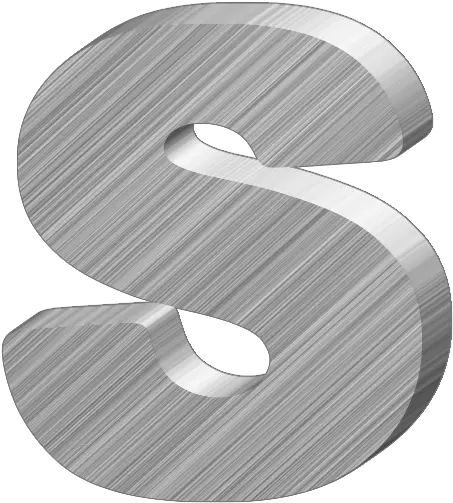 Presentation Alphabets Aluminum 3 D Letter S 3 D Letter S Png Letter S Png