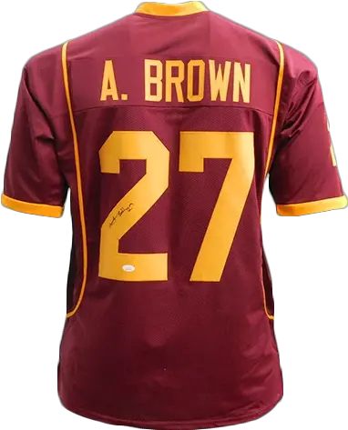 Antonio Brown Autographed Maroon Short Sleeve Png Antonio Brown Png