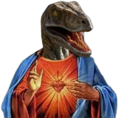 Raptor Jesus Raptorjc Twitter Jesus Raptor Png Velociraptor Png