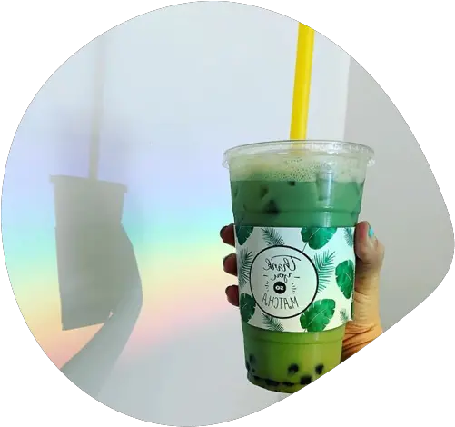 Bontea Matcha Latte Png Bubble Tea Transparent