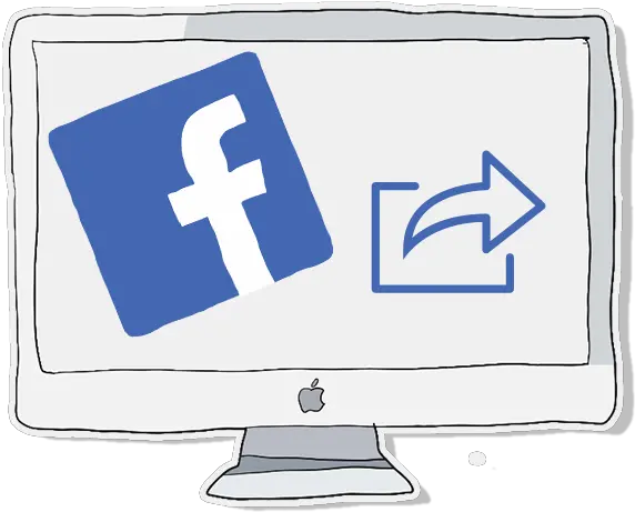 How To Get The Url Computer Monitor Png Facebook Share Png