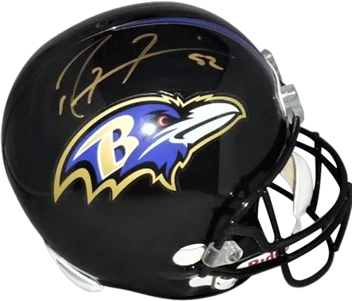 Ray Lewis Autographed Baltimore Ravens Deluxe Full Size Replica Helmet Png Baltimore Ravens Png