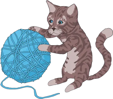 Javascript For Cats Cat Playing With Yarn Drawing Easy Png Funny Cat Png