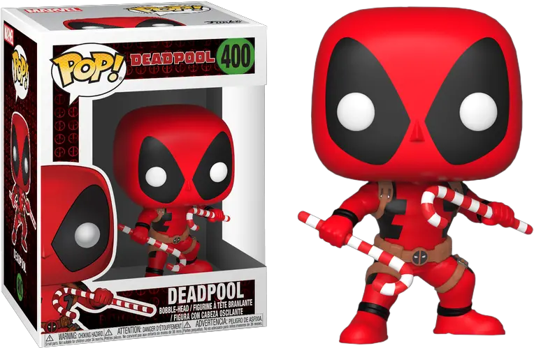 Marvel Holiday Deadpool With Christmas Candy Canes Funko Pop Vinyl Figure Funko Pop Deadpool 400 Png Dead Pool Png