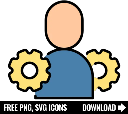 Free Person And Gear Icon Symbol Png Svg Download Failure Icon Png Free Gear Icon