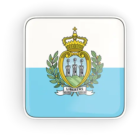 Square Icon With Frame Illustration Of Flag San Marino San Marino Flag Square Png San Icon