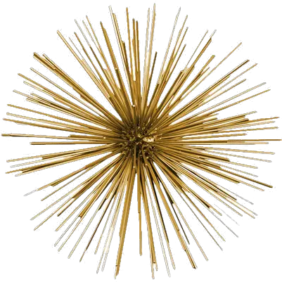 Metal Sea Urchin Ornamental Sculpture Wall Decor Gold 85 Horizontal Png Sea Urchin Png