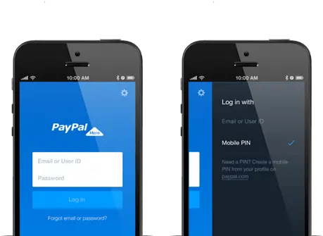 Paypal Here App Logo Paypal App Login Screen Png Paypal Profile Icon