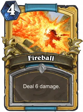 Fireball Spell Card Hearthstone Database Guides Deck Hearthstone Sleep With The Fishes Png Fireball Transparent Background