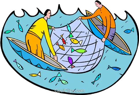 Fishermen With Fishing Nets Royalty Fisherman Fishing Net Clipart Png Fishing Net Png