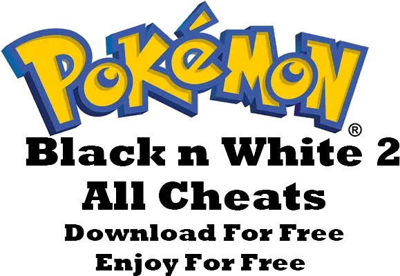 Pokemon Black And White 2 Cheats Codes Pokemon Go Eevee Logo Png Pokemon Black 2 Logo