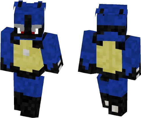 Download Lucario Pokemon Minecraft Skin For Free Shaded Minecraft Skin Template Muscle Png Lucario Transparent