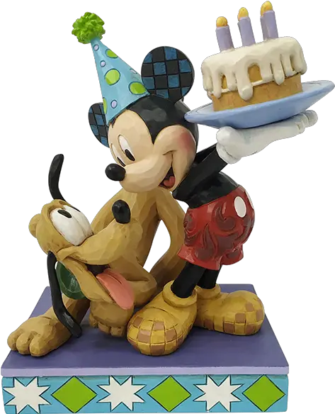 Disney Pluto U0026 Mickey Birthday Figurine By Enesco Mickey And Pluto Jim Shore Png Pluto Transparent