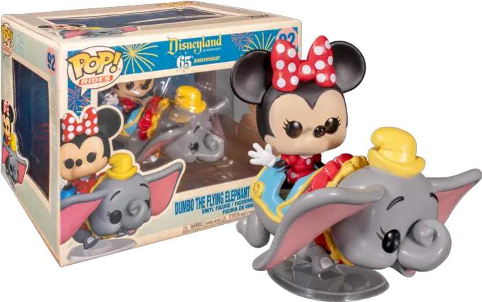 Funko Pop Ride Disney 65th Flyng Dumbo Ride With Minnie 6 In Action Figure Png Disney 4 Park Icon Musical Snowglobe