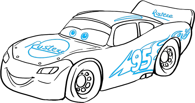 How To Draw Lightning Mcqueen Really Easy Drawing Tutorial Automotive Decal Png Lightning Mcqueen Logo