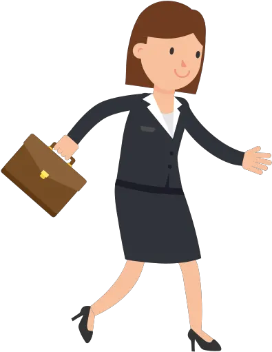 Woman Walking With Suitcase Woman Walking Cartoon Transparent Png Woman Walking Png