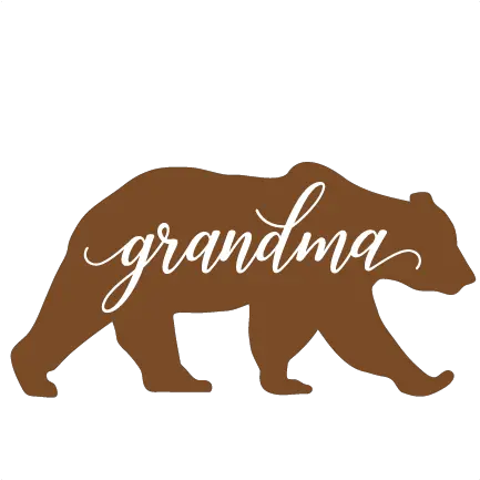 Grandma Bear Svg Cuts Scrapbook Cut Grandma Bear Svg Free Png Bear Silhouette Png