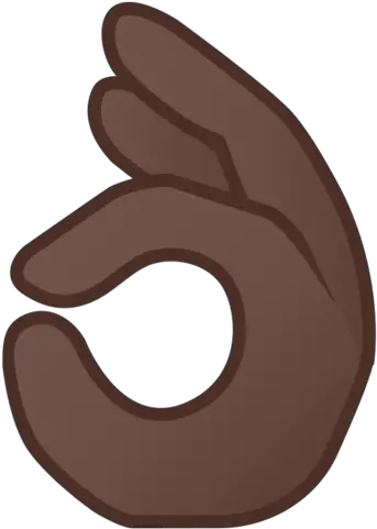 Ok Hand Dark Skin Tone Emoji Black Ok Hand Emoji Png Black Hand Png