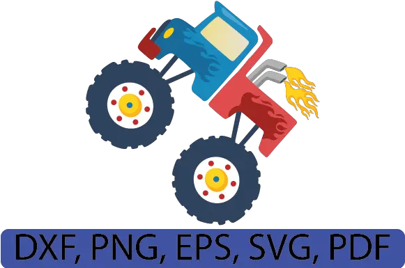 Monster Truck Svg Png Pdf Eps Dxf Tractor Monster Truck Png