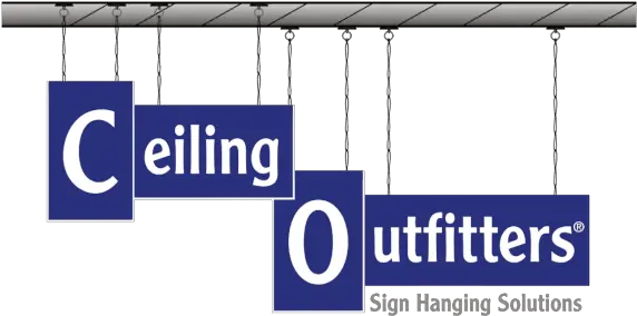 Ceiling Outfitters Sign Hanging Hardware U0026 Systems Easily Graphic Design Png Hanging Sign Png