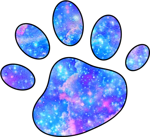 Download Galaxy Paws Pawprint Dog Cat Galaxy Paw Print Clipart Png Cat Paw Png