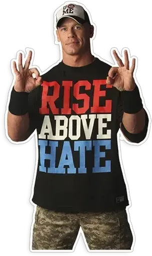 John Cena Whatsapp Stickers John Cena Rise Above Hate Png Wwe John Cena Logo