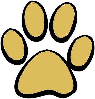 Paw Print Gold Gold Paw Print Clipart Png Paw Print Png