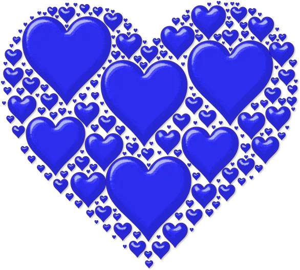 Vector Image Of Blue Heart Made Out Many Small Hearts Love Shape Blue Colour Png Blue Heart Png