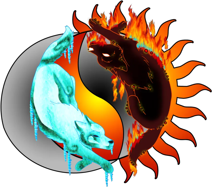 Clipart Fire Ice Picture 506275 Fire Dragon Drawing Easy Png Fire And Ice Logo